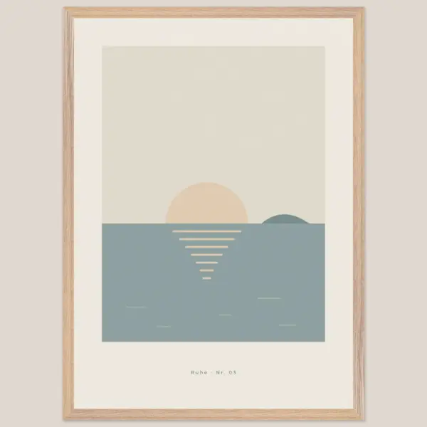 Poster Horizont im Holzrahmen Natur